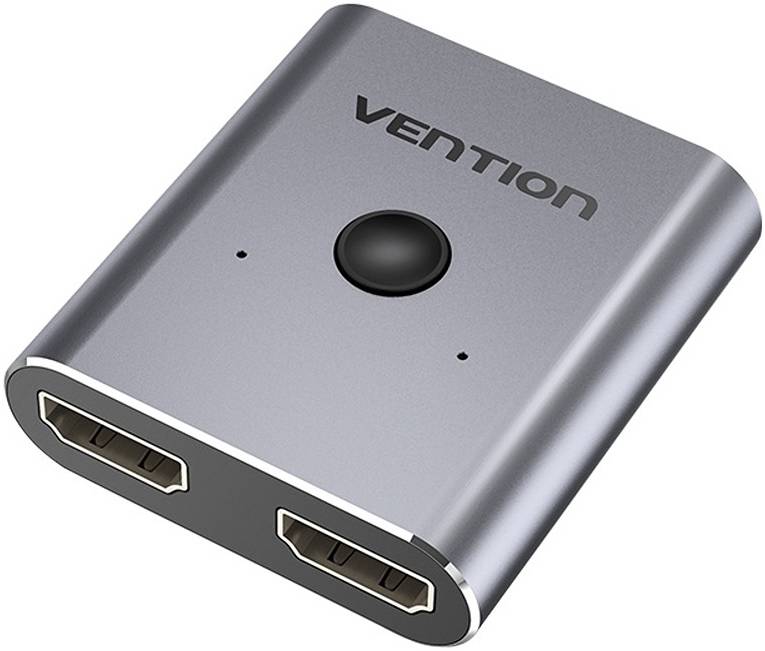 Vention 2-Port HDMI Bi-Directional Switcher (Silver) – 4K HDMI Splitter/Switch Adapter