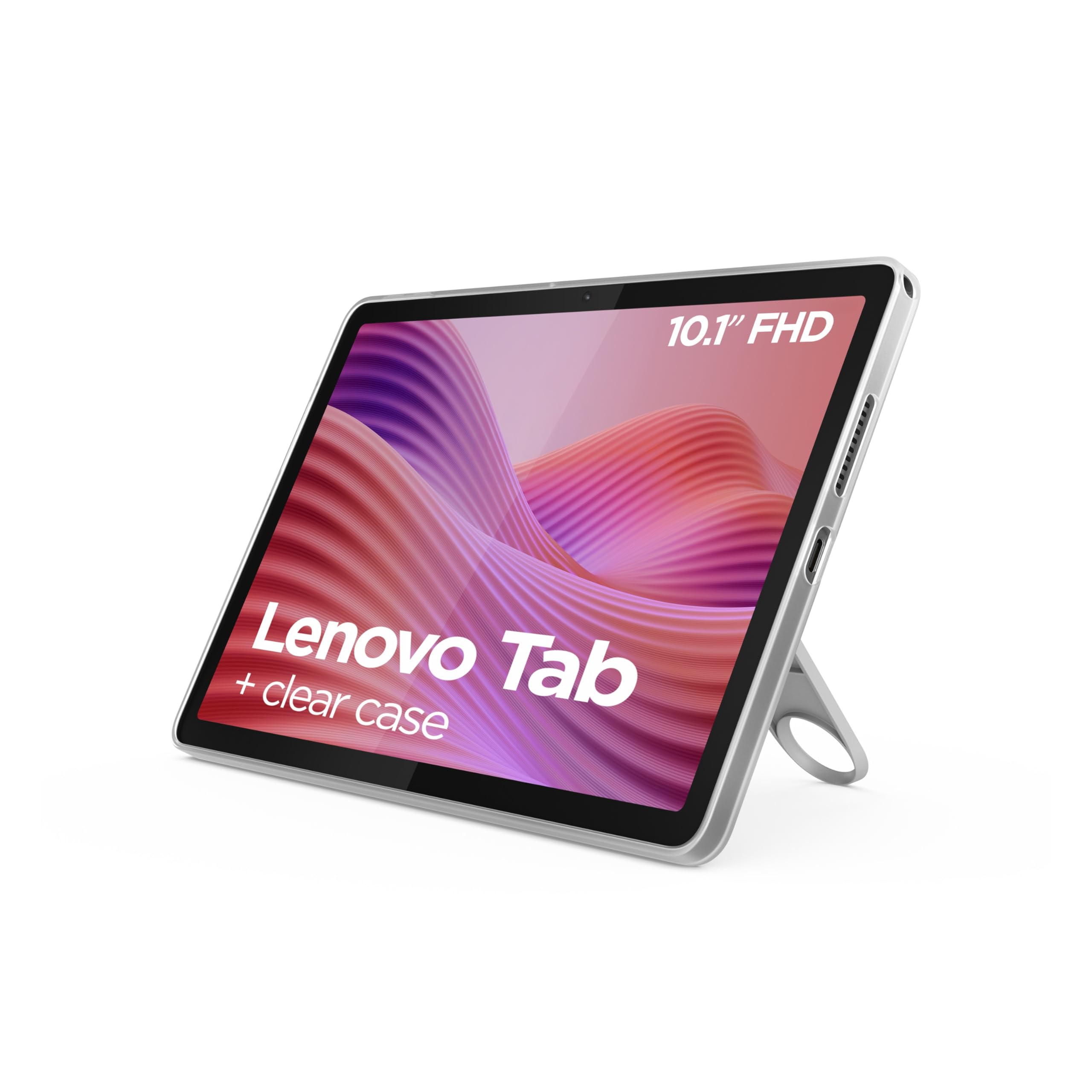 Lenovo Tab One TB305XU 4G LTE Tablet, 4GB RAM, 128GB Storage, 8.7" Display, Luna Grey with Clear Case