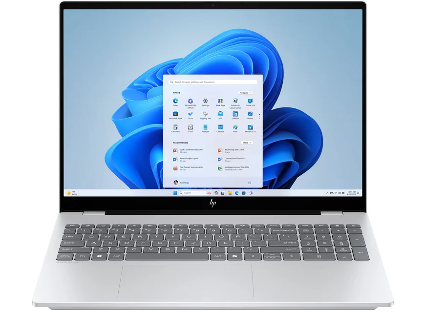 HP OmniBook 5 16-AF1017 (Intel Core Ultra 7 255U, 16GB RAM, 1TB SSD, 16" Touch, Windows 11, Glacier Silver)