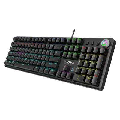 MSI GK50Z V2 Mechanical Gaming RGB Keyboard (Black & White) – Wired