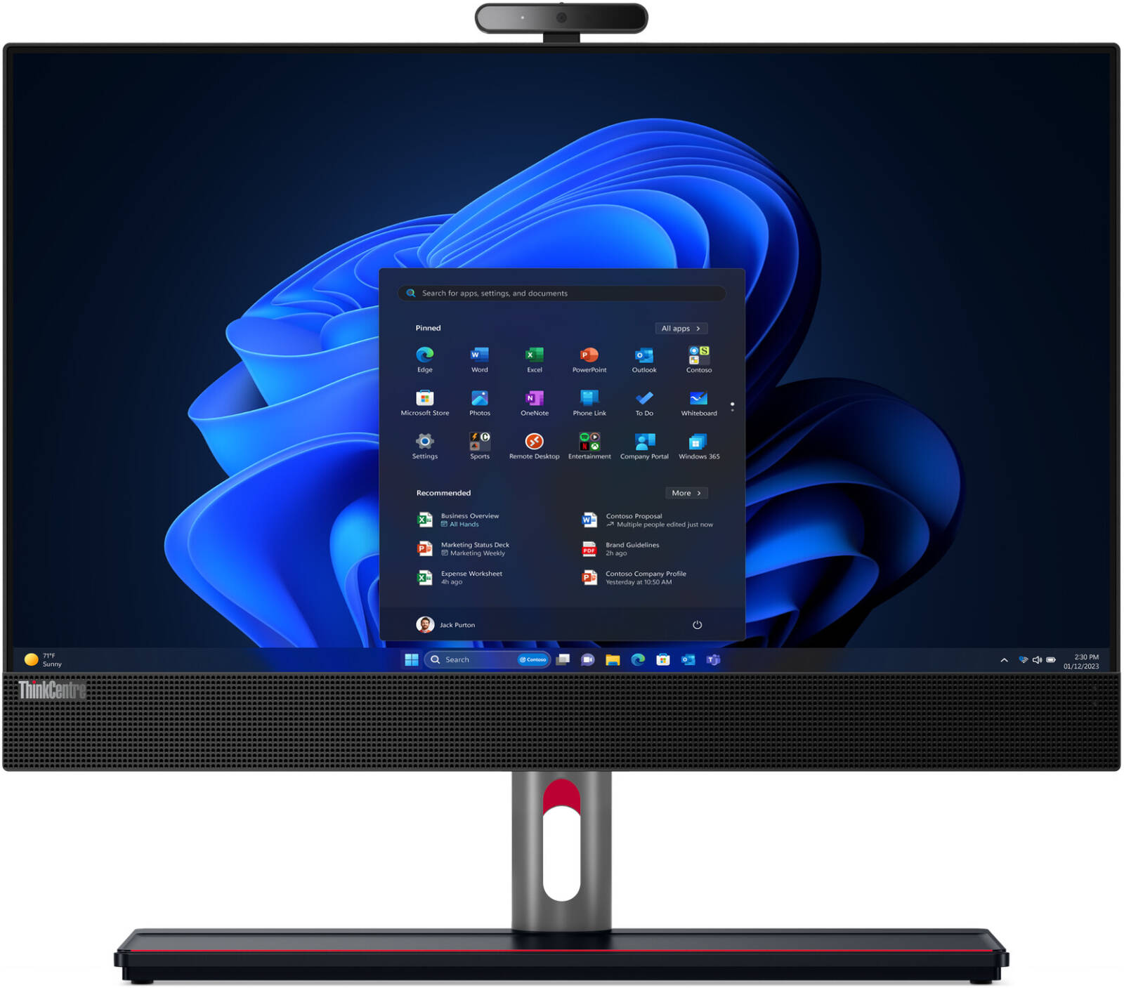 Lenovo ThinkCentre M90a All-in-One Desktop Intel Core i5 10th Gen | 16GB RAM | 512GB SSD | 24" Full HD Display