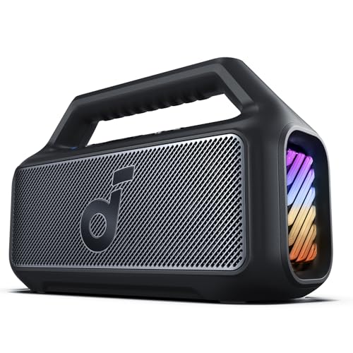 SOUNDCORE Boom 2 Bluetooth 6.0 Portable Speaker – 80W Powerful Bass, 2.1-Channel Audio, BassUp 2.0, RGB Lights, IPX7 Waterproof & 24-Hour Playtime – Black