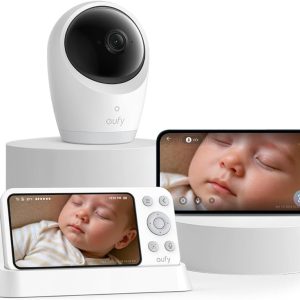 EUFY Baby Monitor E21 White – Smart Baby Monitor with High-Resolution Video, AI-Powered Monitoring, Two-Way Audio & Remote Viewing