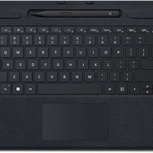 MICROSOFT Surface Pro Keyboard + Slim Pen 2 Combo – Black | Premium Backlit Keyboard Cover with Precision Touchpad & Pressure-Sensitive Surface Slim Pen 2
