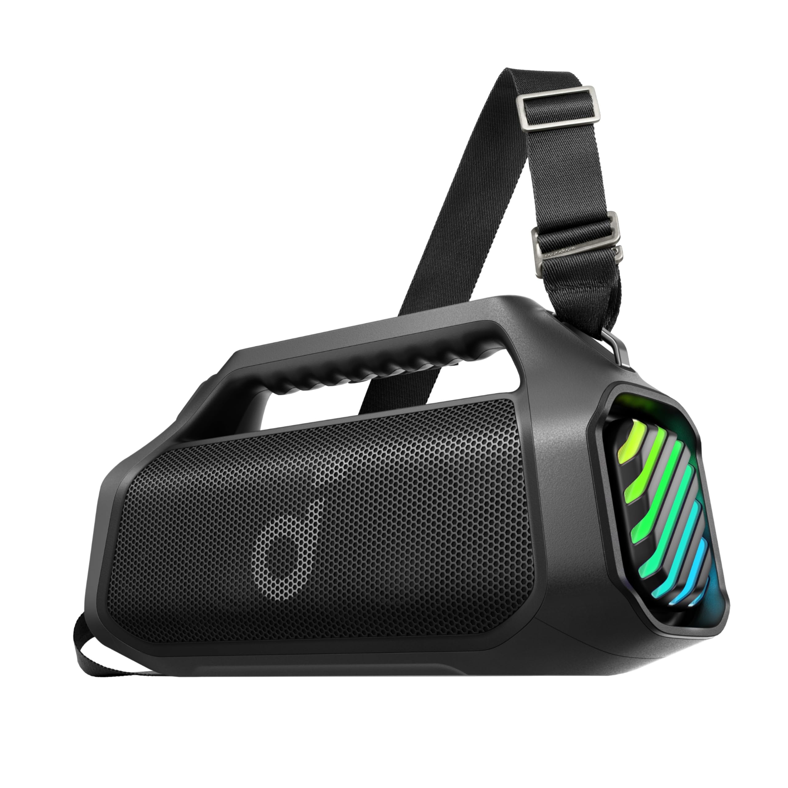 SOUNDCORE Boom 2 Plus Black – 140W Outdoor Bluetooth Speaker with BassUp 2.0, Dual Woofers, RGB Light Show, IPX7 Waterproof Design & 20-Hour Playtime