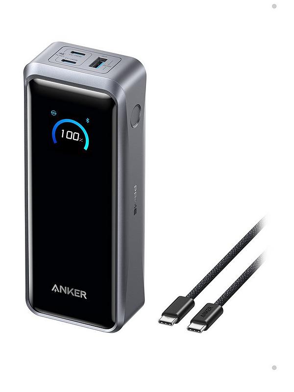ANKER Prime 26,250mAh Power Bank 300W – High-Capacity Fast-Charging Portable Power Bank with 140W USB-C Output, Smart Display & App Control – Black