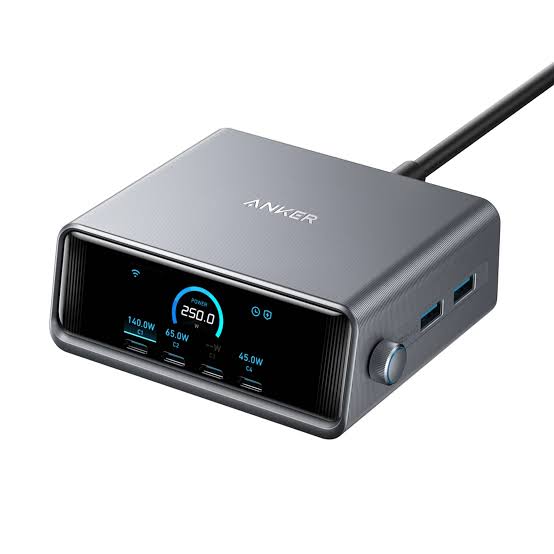 ANKER Prime 250W GaN Desktop Charger (6 Ports) — Silver