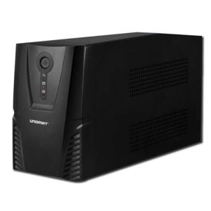 UNOMAT 1500VA UPS Plastic Case with UK Plug – Line-Interactive Uninterruptible Power Supply with AVR Voltage Regulation, Surge Protection & Battery Backup