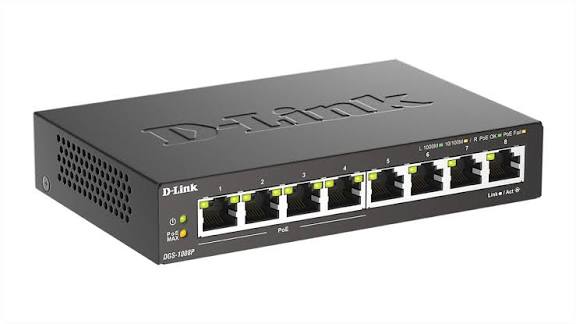 D-Link DGS-108/B 8-Port Gigabit Unmanaged Metal Desktop Switch