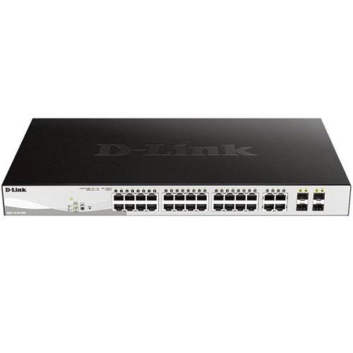 D-Link DGS-F1210-26PS-E 24-Port Managed Gigabit PoE Switch with 2 SFP Uplink Ports