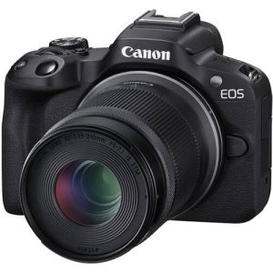 Canon EOS R50 Mirrorless Camera (Black) + RF-S 18-45mm Lens