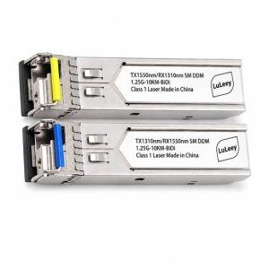 BiDi SFP 1.25G-10KM SC/UPC Pair – Bi-Directional Single-Fiber Transceiver