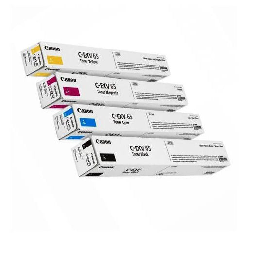 CANON C-EXV 65 TONER CARTRIDGES — CYAN, MAGENTA & YELLOW